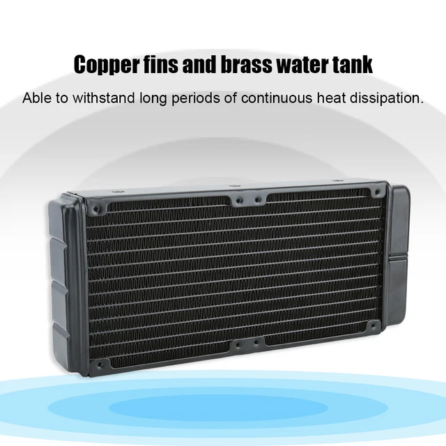 45MM DOUBLE CORE 24-Pipe Heat Sink Water Radiator Computer Cooling ...