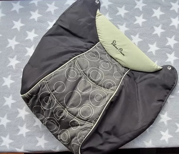 Silver Cross Freeway Linear Carrycot Apron in Black & Pistachio