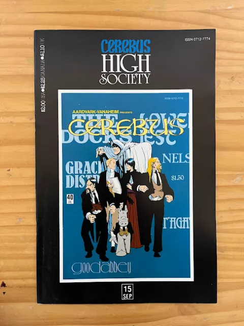 Cerebus High Society # 15 Fine/Vf Dave Sim Aardvark-Vanaheim 1990