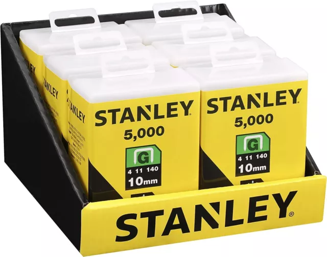 STANLEY Heavy Duty Cable Staples SharpShooter Pack of 5000 Type G 10 mm