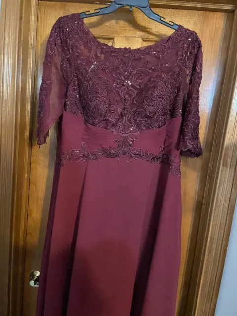 JJ's House Mother of the Bride Dress Burgundy 18W