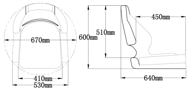 Bootssitz Bootsstuhl Steuerstuhl "LAHN" Kunstleder Sport Boot Motorboot Yacht 2