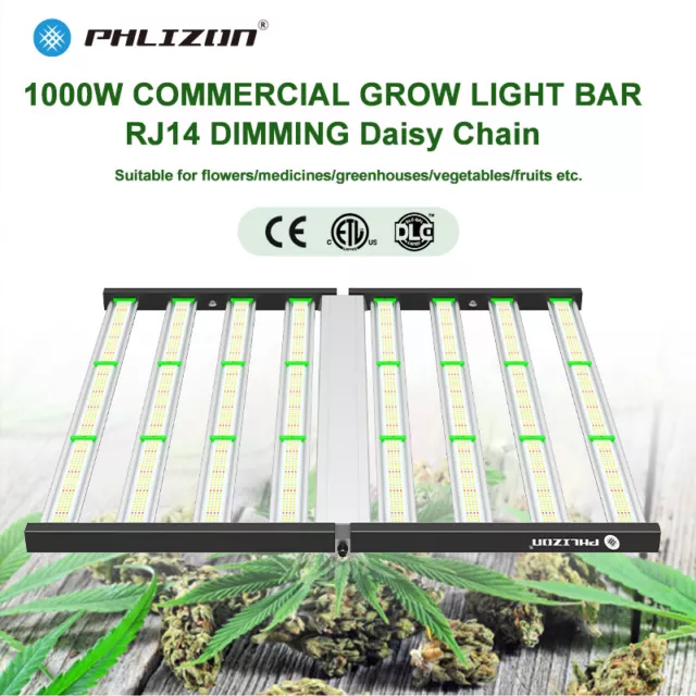 1000W Full Spectrum Samsungled Grow Light Bar Foldable Commercial Lamp 6.5X6.5ft