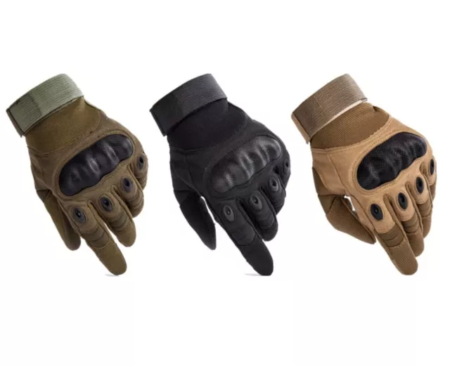 Tactical Army Gloves, Hard Knuckle Full Finger, Heavy Duty Gloves, Paintball