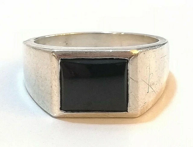 BELLISSIMO ANELLO IN ARGENTO 925 CON ONICE / MISURA. 20,3 mm
