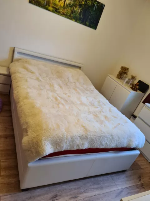 Lammfelldecke Schaffell Kuscheldecke Gesteppt Neu!