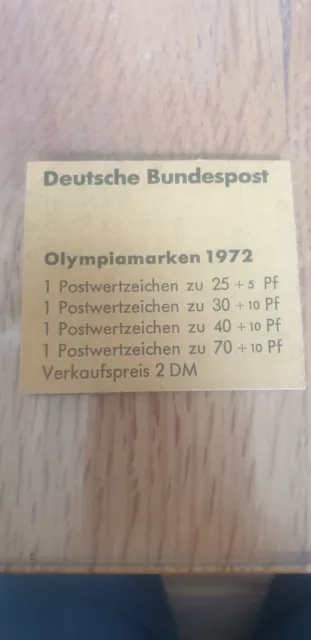 Deutsche Bundespost Markenheftchen, Olympiamarken 1972, MH-MiNr. 17,