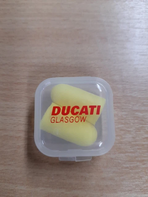 Tappi Auricolari In Schiuma Moto Ducati Custodia Biker Logo Riutilizzabile X 5 Paia