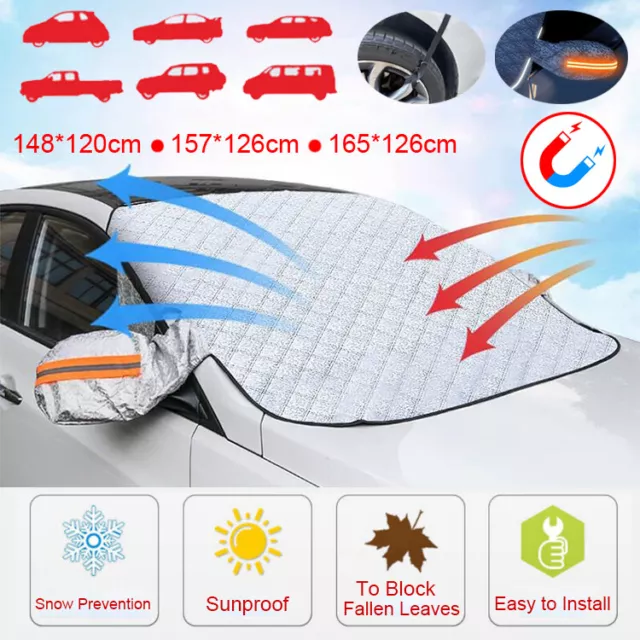 Car Windscreen Cover Magnetic Ice Frost Shield Snow Protector Sun Shade Winter