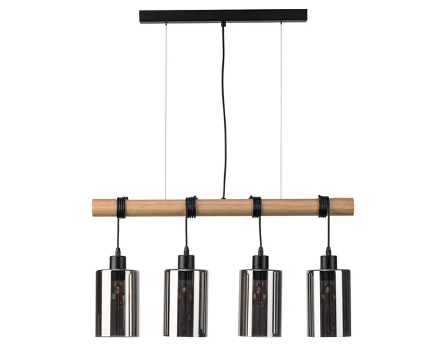 Reality Leuchten Posh Lampadario A Sospensione 4 Luci - Cromato E Acrilico Trasparente, Altezza Regolabile 150 Cm