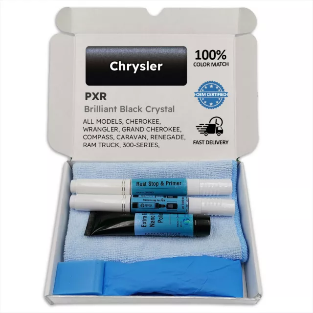 PXR Brilliant Black Crys Touch Up Paint for Chrysler CHEROKEE WRANGLER GRAND CO