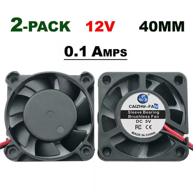 1 Paar Kühlung Lüfter für PC Computer 40x40x10mm 40mm leise FAN DC 5V 12V 24V