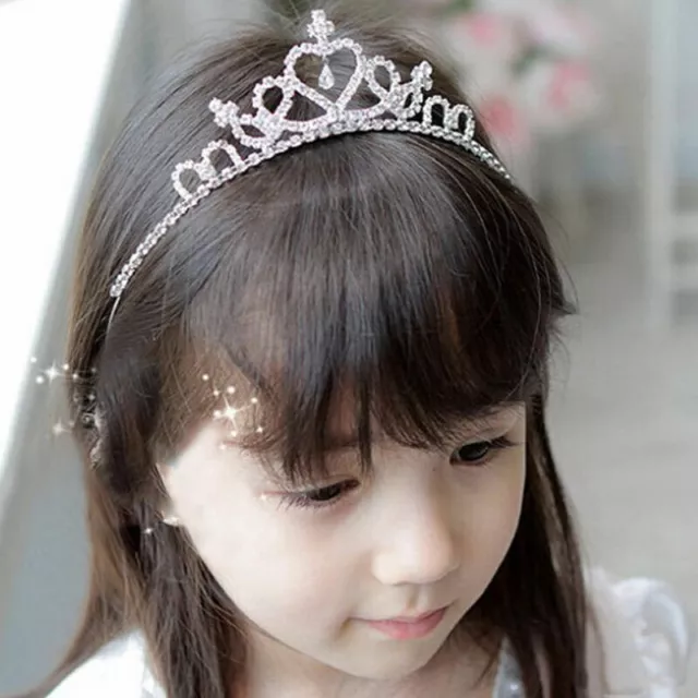 Fascia per capelli tiara strass bambina principessa nuova fascia ballo Z7U6 2