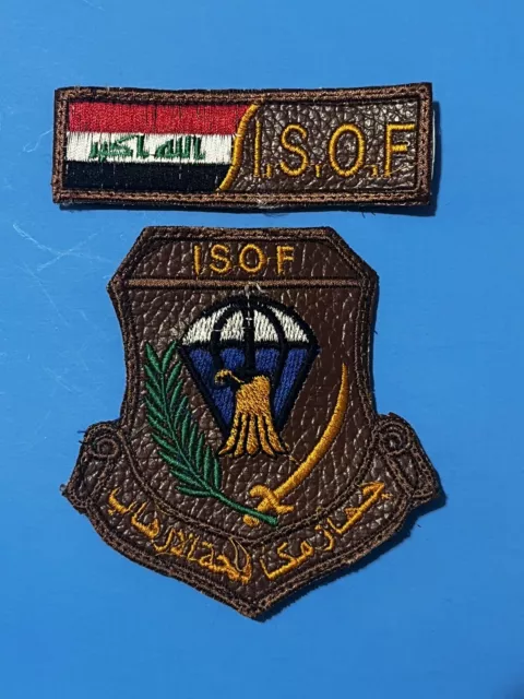 IRAQ-Iraqi Special Forces I.S.O.F Anti -Terrorism Patch, Leather Like Material