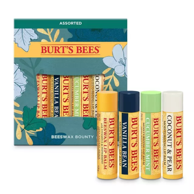 Burt's Bees Lèvre Baume Ensemble Cadeau - 4pk/17.7ml Vanille Concombre Mint Coco