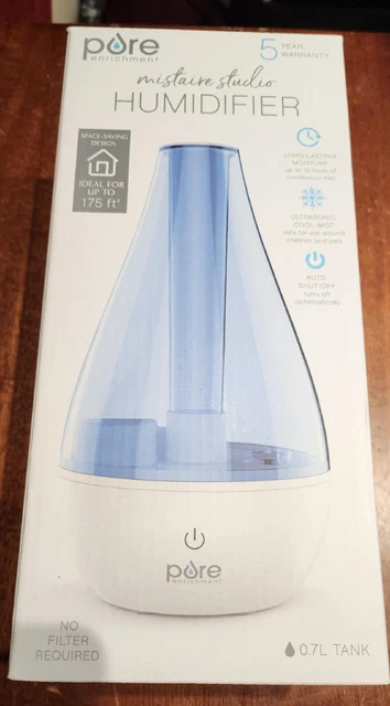 Pure Enrichment Mistaire Studio Ultrasonic Cool Mist Humidifier NEW - Open Box