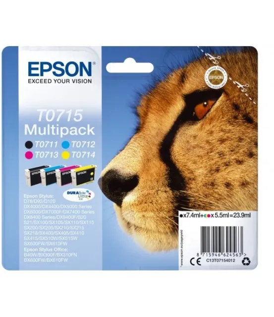 Cartuccia Epson T0711 T0712 T0713 T0714 T0715 Ghepardo Originale - Multipack Col