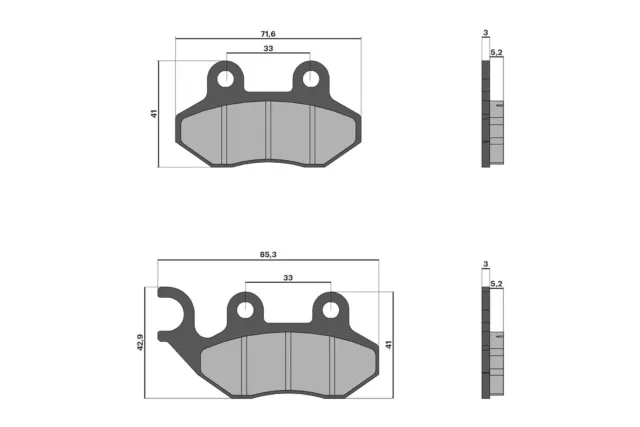 Malossi Front Brake Pads Pour Jet Eurox 50 2T Euro 2