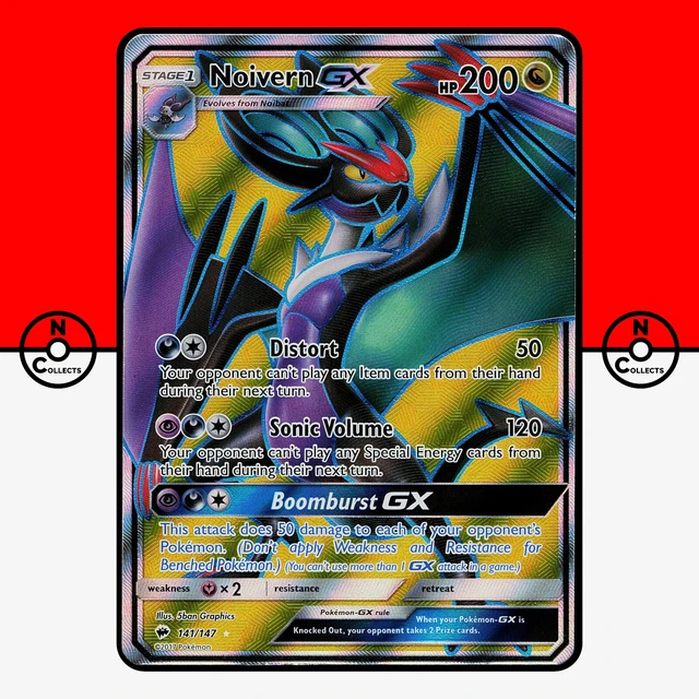 Pokemon Noivern GX 141/147 Burning Shadows Full Art LP