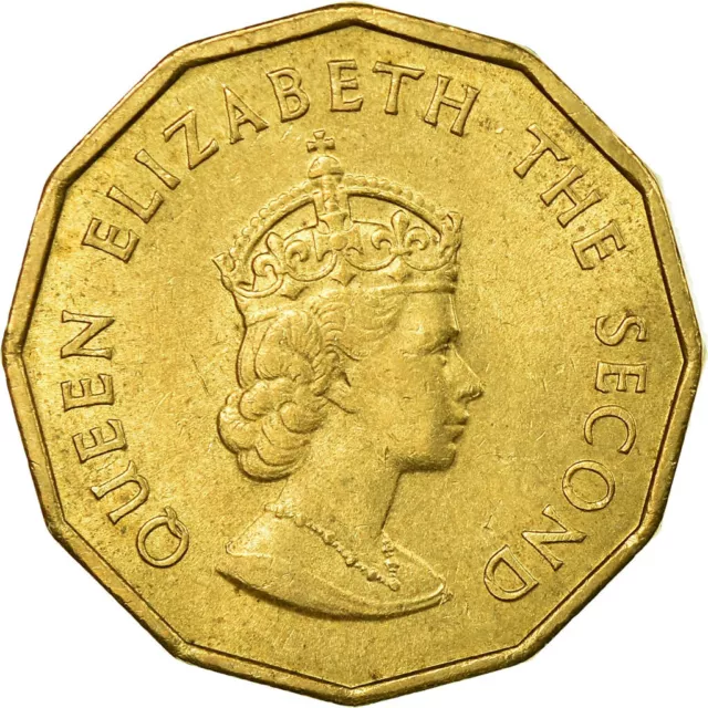 [#750673] Münze, Jersey, Elizabeth II, 1/4 Shilling, 3 Pence, 1964, SS, Nickel-b