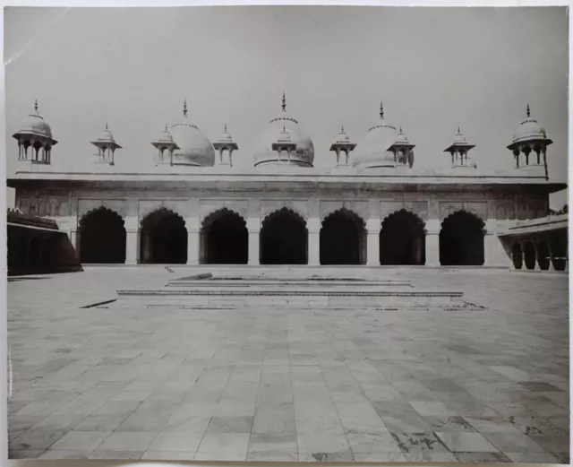 Großes Original 1890s INDIEN, Red Fort, Agra Perlmoschee