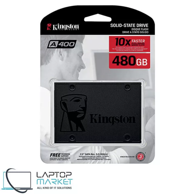 Nuevo sellado Kingston A400 480GB SSD 2.5″ Unidad interna de estado sólido...