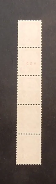 Bund, 186 yR ** Heuss Rollenmarken als 5er-Streifen mit Nr. 475