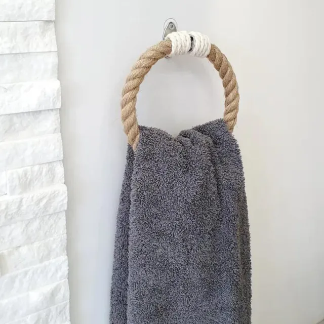 Rustic Style Towel Rings Hand Towel Holder Towel Rack Macrame Decor Bohemia 6