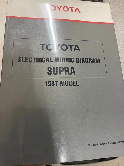 1987 TOYOTA SUPRA Electrical Wiring Diagram Manual Turbocharged