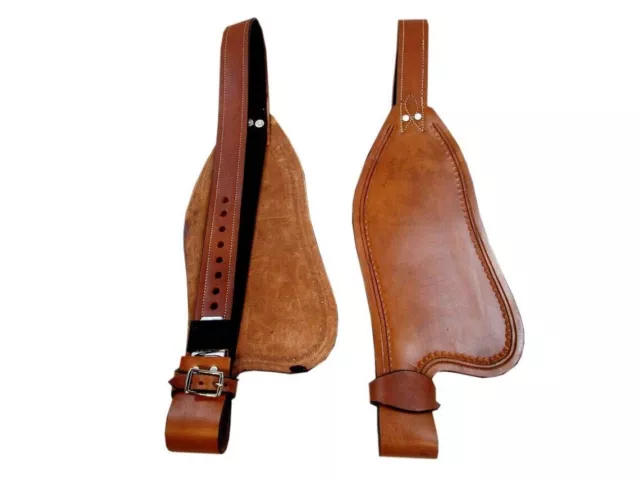Fender Set Horse Saddle Western Replacement Fender Pair Genuine Leather