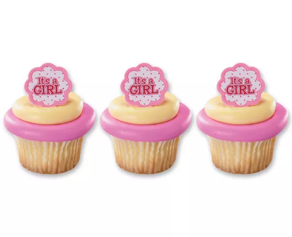 it's a girl 24 ct baby shower cupcake bagues sac remplissages fête jeu faveurs prix