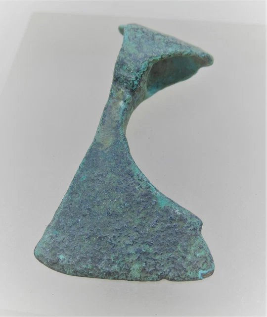 A34 Circa 900 - 1100 Ad Viking Era Norse Bronze Odin's Ax Amulet Wearable 3