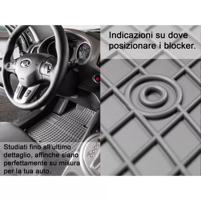 Set Tappetini Tappeti per VW Volkswagen T-Roc 2016 in poi su misura in gomma 3