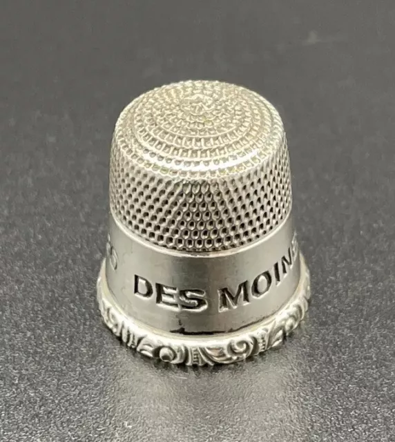 TCI Sterling Silver Thimble by Simons Bros.  “T.C.I 1986 DES MOINES IOWA”