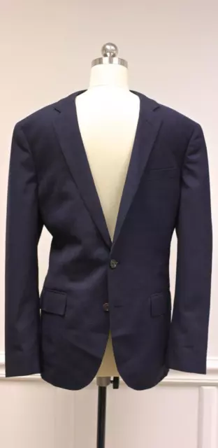 NWT JCrew $450 Ludlow Traveler Suit Jacket in Italian Wool 40L Dark Navy A0536