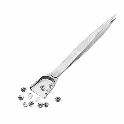 Pinzas de diamantes profesionales con cucharas palas para cuentas de gemas joyería TooH1