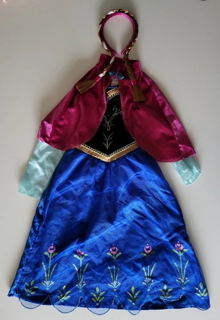 Girls Disney Frozen Anna Princess  Costume Ages 5-6 Years Fancy Dress Up Outfit