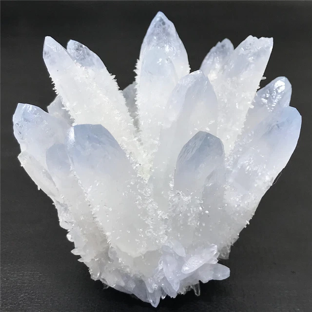 390G New Find blue Phantom Quartz Crystal Cluster Mineral Specimen Healing
