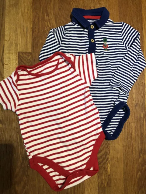 Mothercare TU bundle Baby Boy Bodysuit Vests Christmas  12-18 Months Used