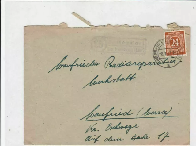 germany 1947 allied occupation stamps cover ref 18680