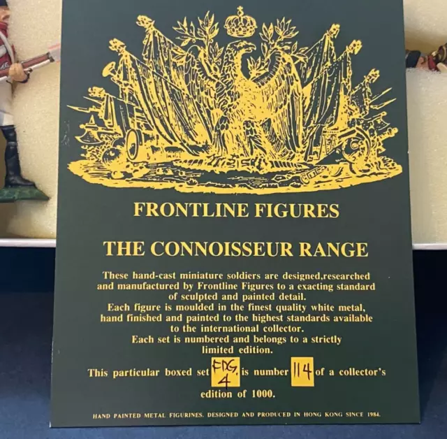 Figuras Frontline Connoisseur Range granaderos franceses holandeses portadores estándar 3