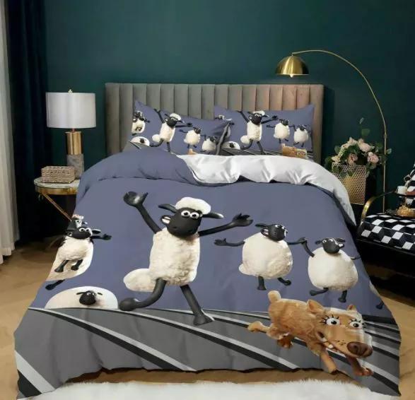 Shaun the Sheep Single/Double/King Bed Quilt Cover Set