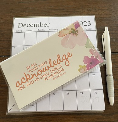 2023-2024 2 Year Purse Pocket Calendar Planner-Watercolor Spiritual