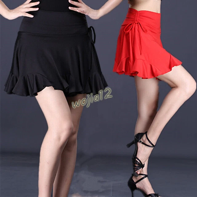 Womens High Waist Ruffle Dance Skirt Tennis Short Skirt Skort With Inside Shorts