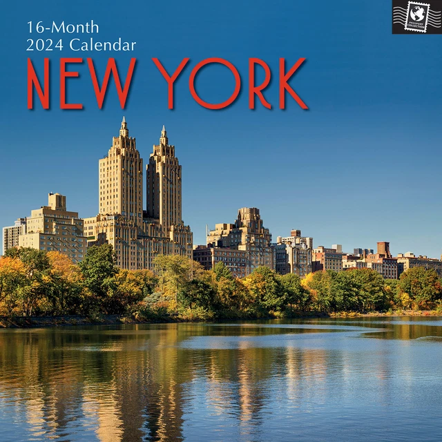 NEW YORK 2024 Square Wall Calendar 16 Month Premium Planner Xmas New