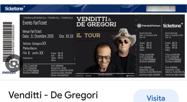 Biglietti Concerto Venditti E De gregori