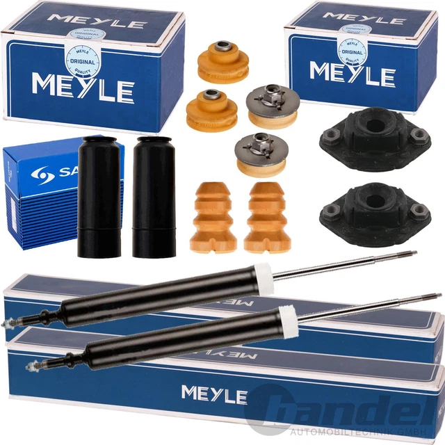 2 ammortizzatori Meyle + cuscinetti a cupola posteriori adatti per BMW E81 E82 E87 E88 E90 E91 E92