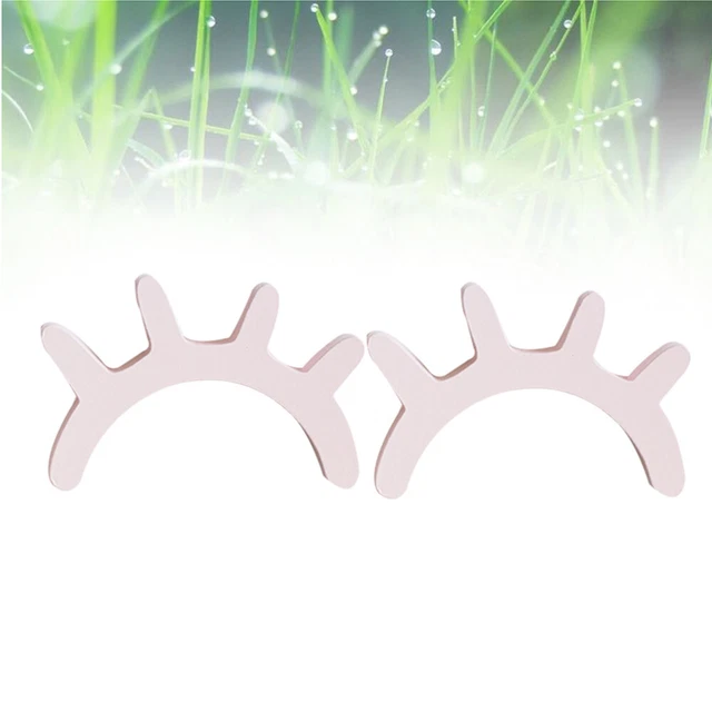 Pair of Wooden Eyelash Wall Decoration Sleepy Eyes Wall Sticker Wooden Decal