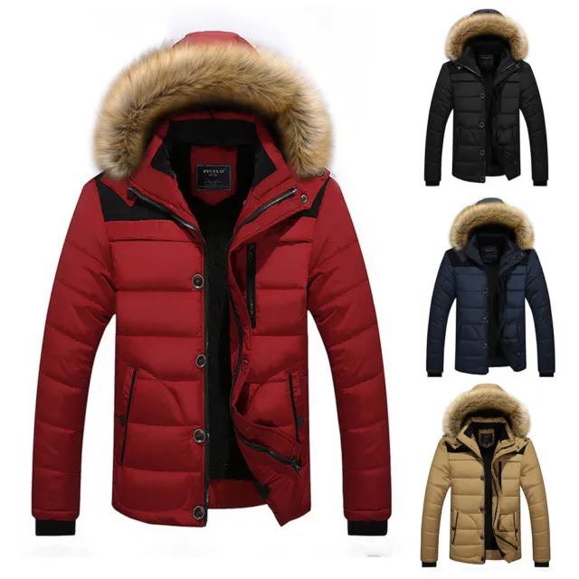 Uomo Invernale Impermeabile Giacca Cappotto Outdoor Sci Neve con Cappuccio ^