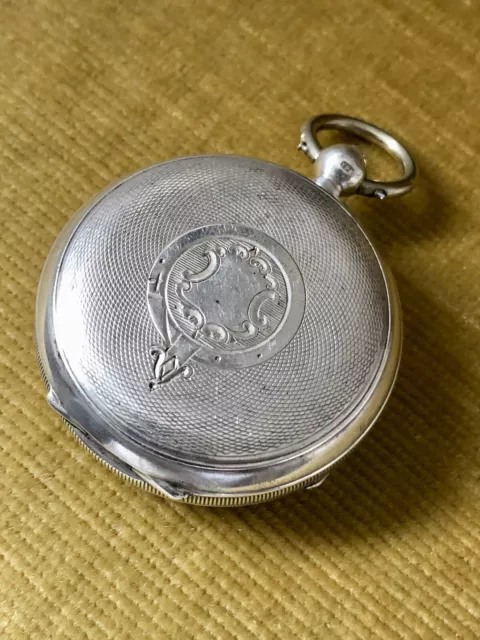 A Victorian Silver Open Face Pocket Watch Case 1897.